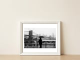 Brooklyn Bridge, New York City — framed, leaning against the wall thumbnail