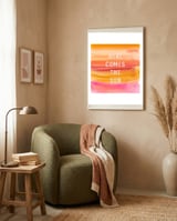 Here Comes The Sun  framed in a tender room thumbnail