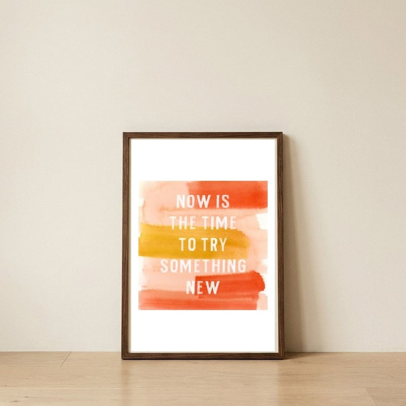Something New — framed, leaning against the wall