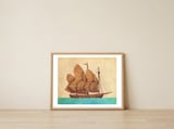 Winged Odyssey — framed, leaning against the wall thumbnail