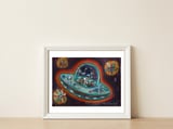 Nave Espacial — framed, leaning against the wall thumbnail