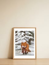 Winter Fox — framed, leaning against the wall thumbnail