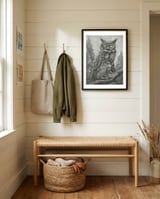 Winter Owl framed in a relaxed room thumbnail