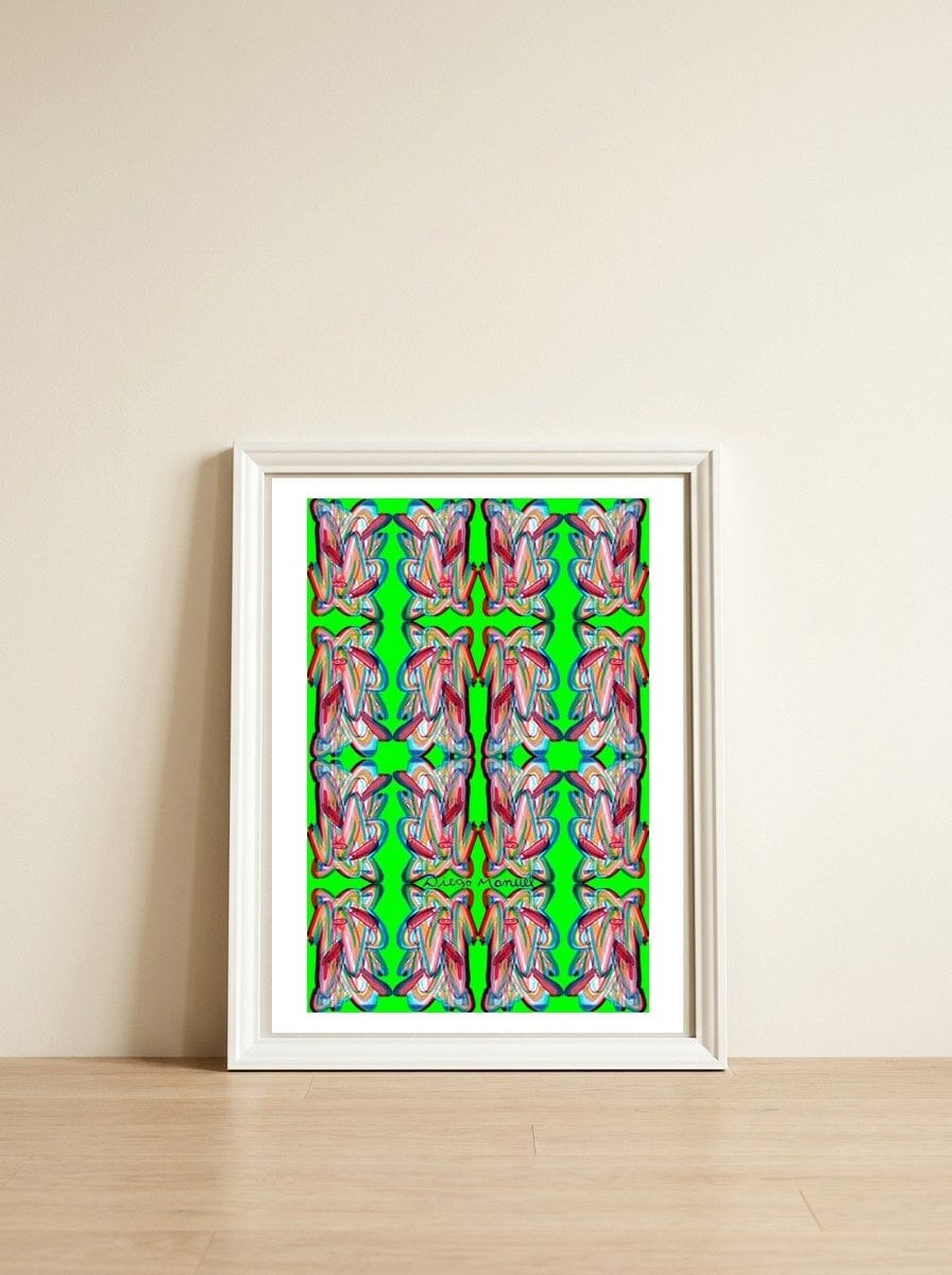 Formas 17 3d C — framed, leaning against the wall