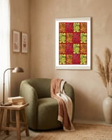 Garffiti 23 29 33 Tapiz framed in a tender room thumbnail
