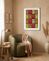 Garffiti 23 29 33 Tapiz C framed in a tender room thumbnail