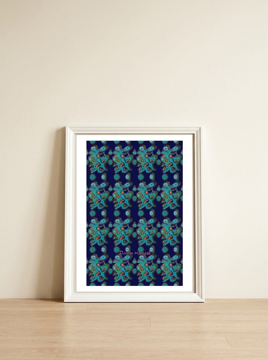 Garffiti 25 B — framed, leaning against the wall