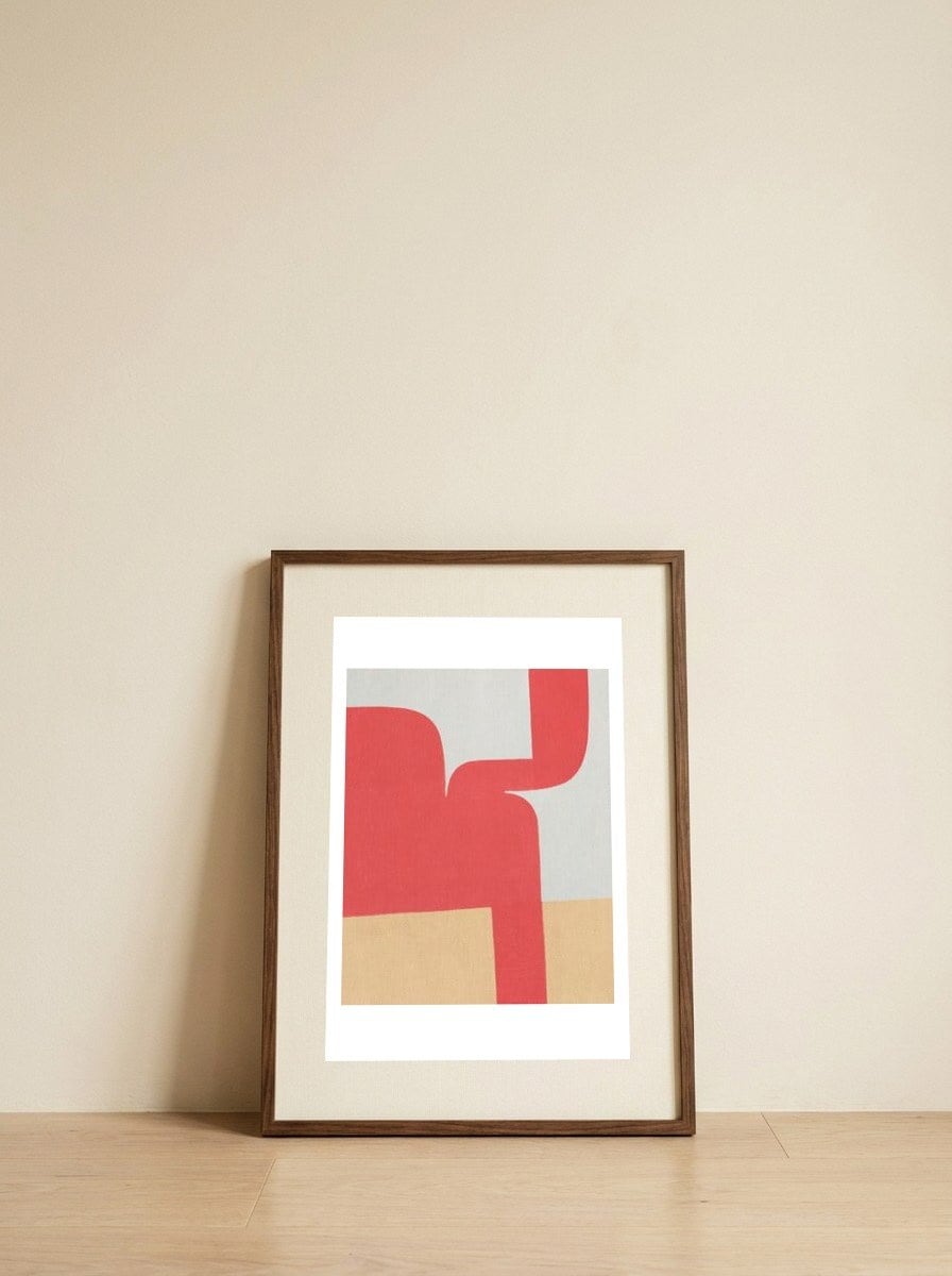 Contortion — framed, leaning against the wall