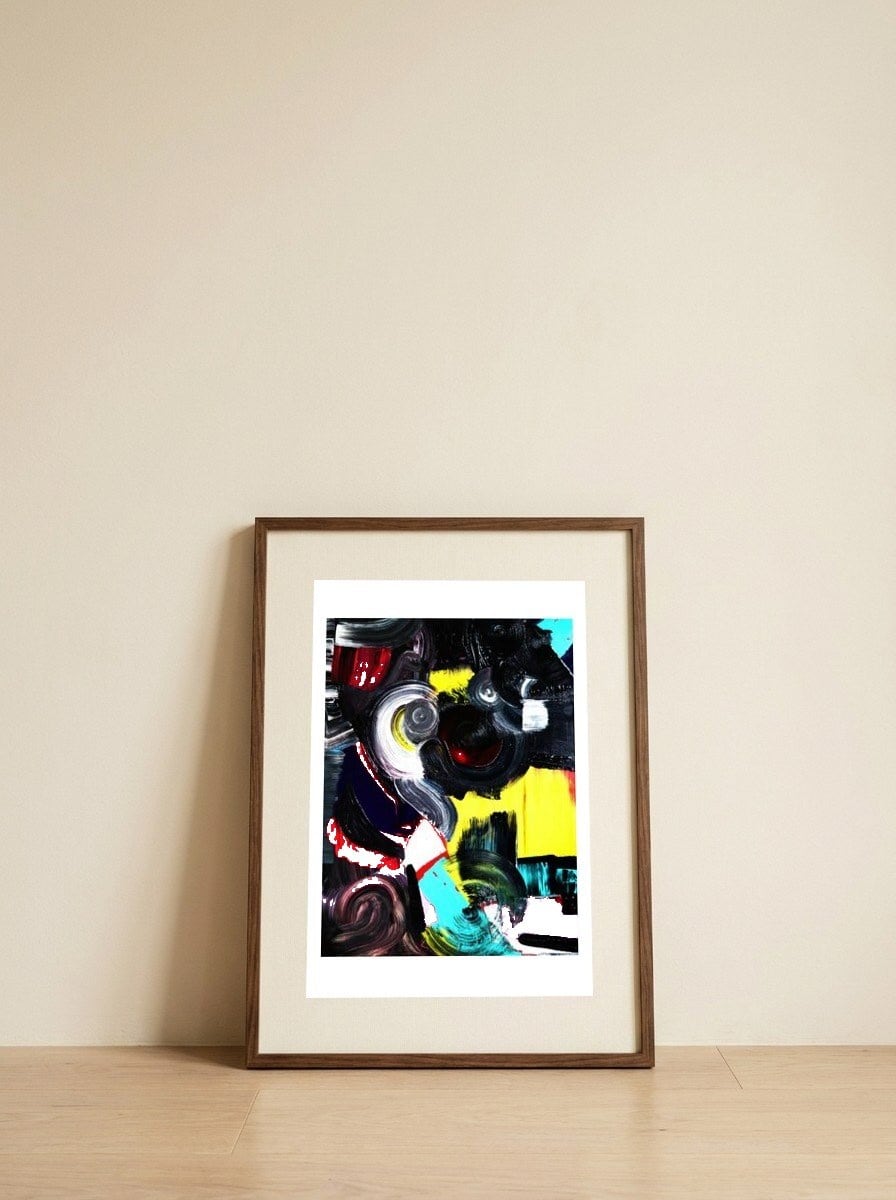 CRATER — framed, leaning against the wall