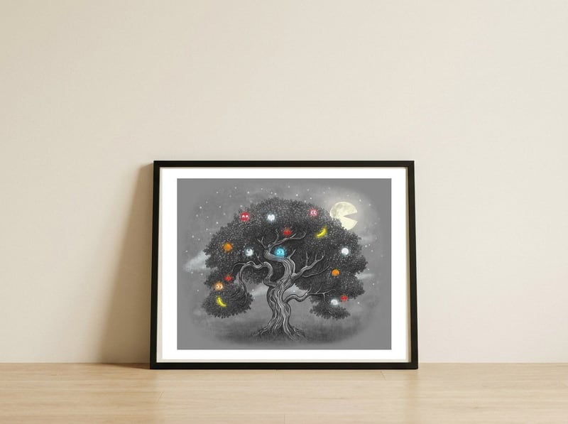 Midnight Snack — framed, leaning against the wall