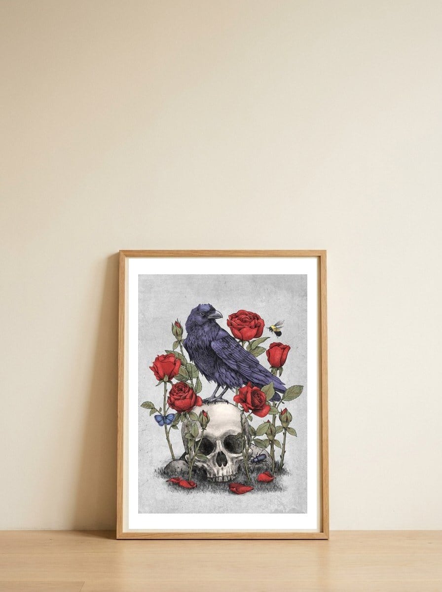 Memento Mori — framed, leaning against the wall