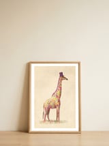 Fashionable Giraffe — framed, leaning against the wall thumbnail