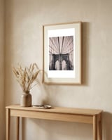 Brooklyn In Pink framed in a welcoming room thumbnail