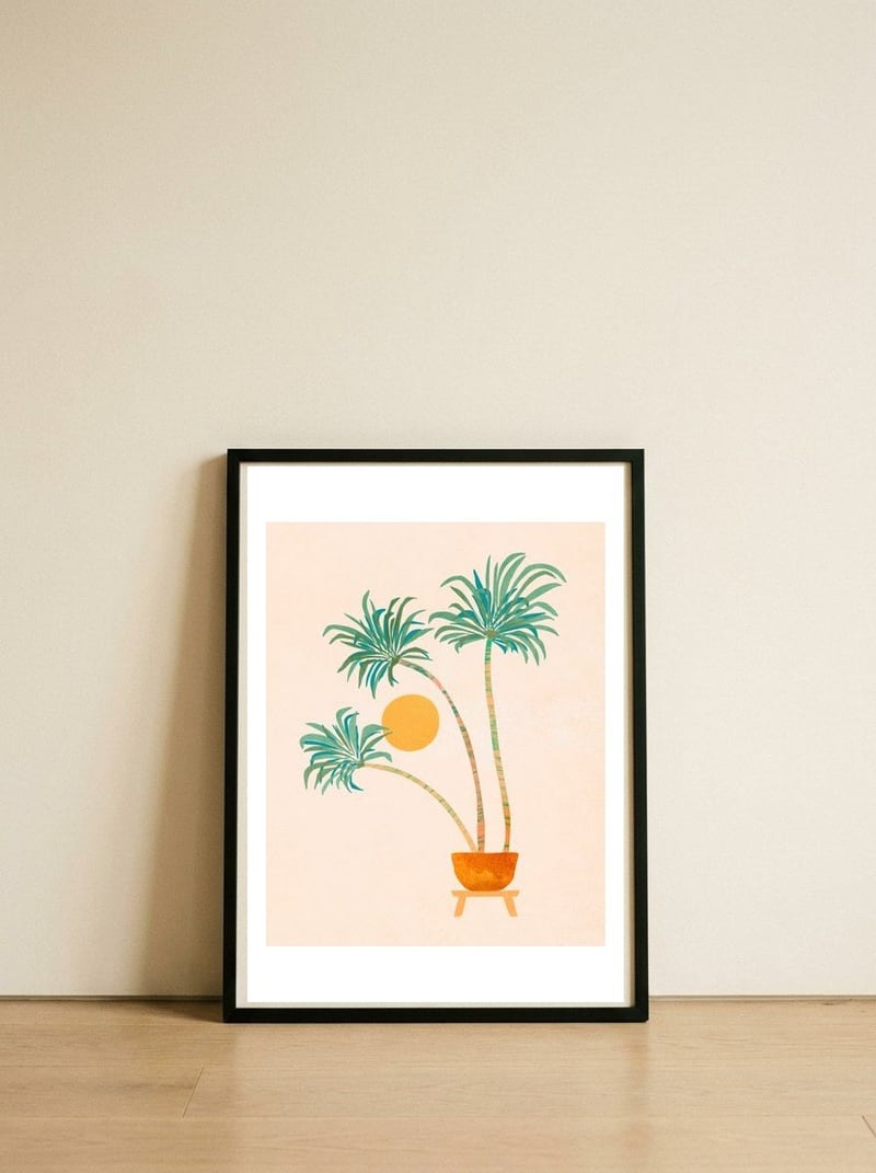So Cal Palms — framed, leaning against the wall