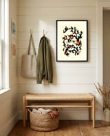 Woman in Red framed in a relaxed room thumbnail