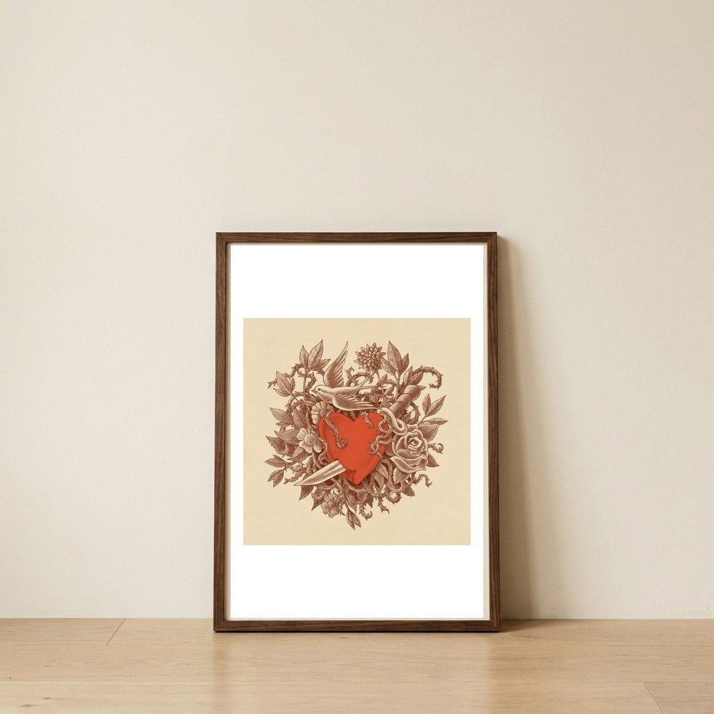 Heart Of Thorns — framed, leaning against the wall