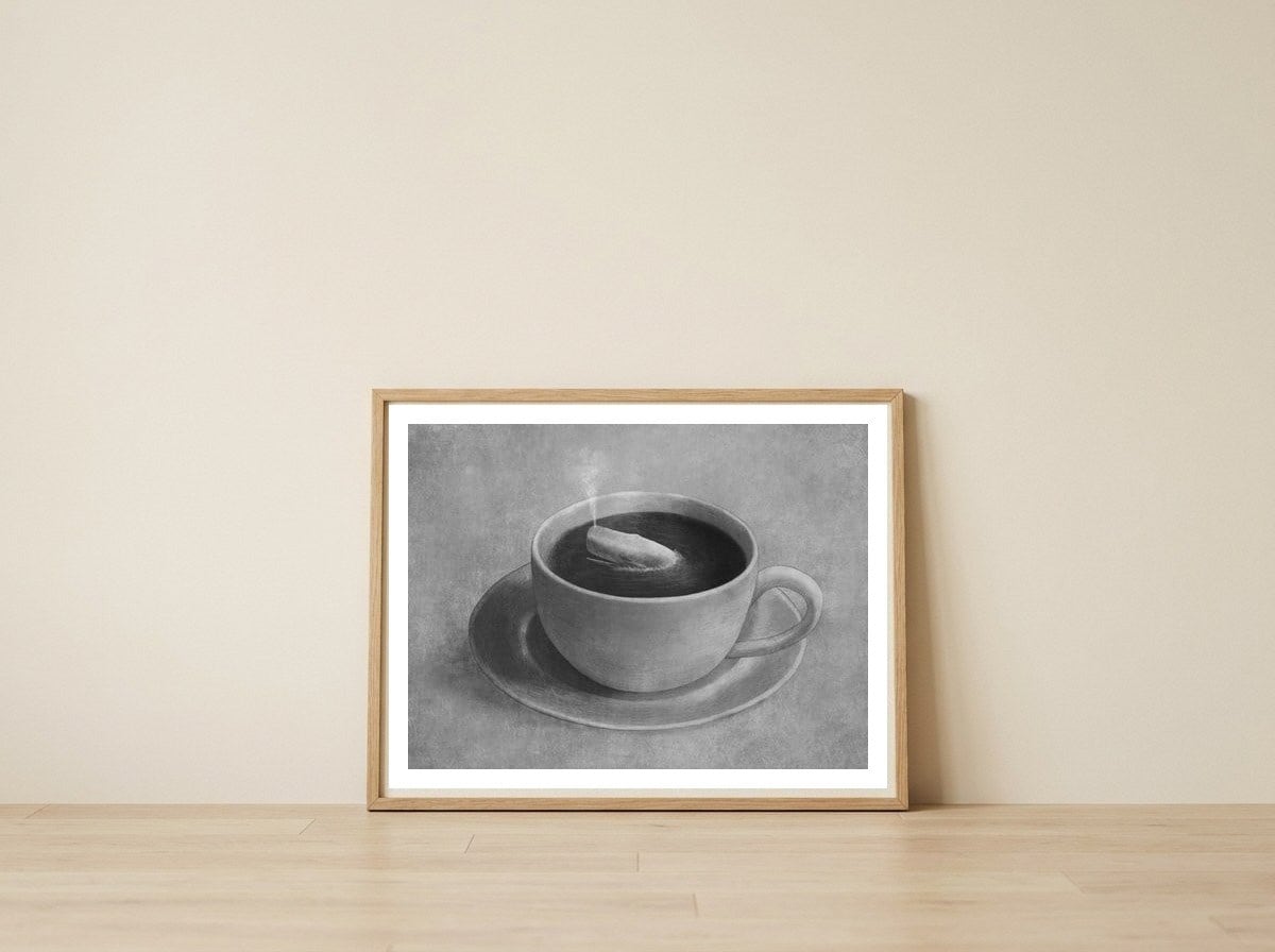 Whale In A Teacup — framed, leaning against the wall