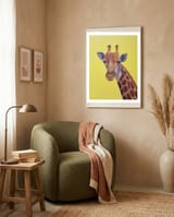 Giraffe framed in a tender room thumbnail
