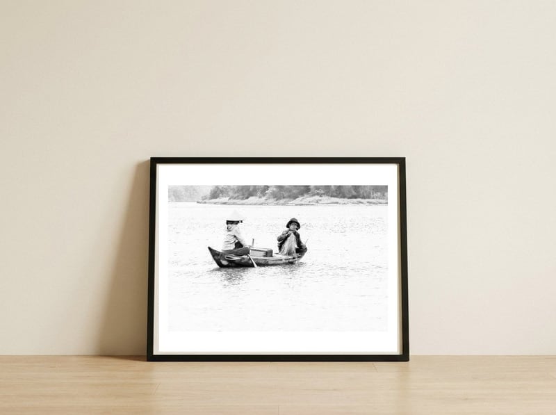 Fisher folk — framed, leaning against the wall