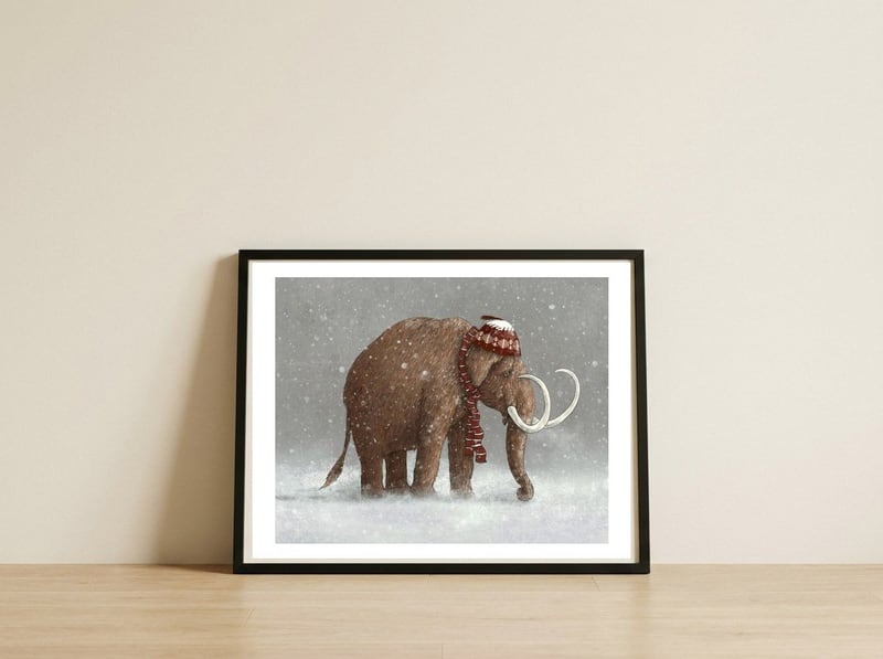 The Ice Age Sucked — framed, leaning against the wall