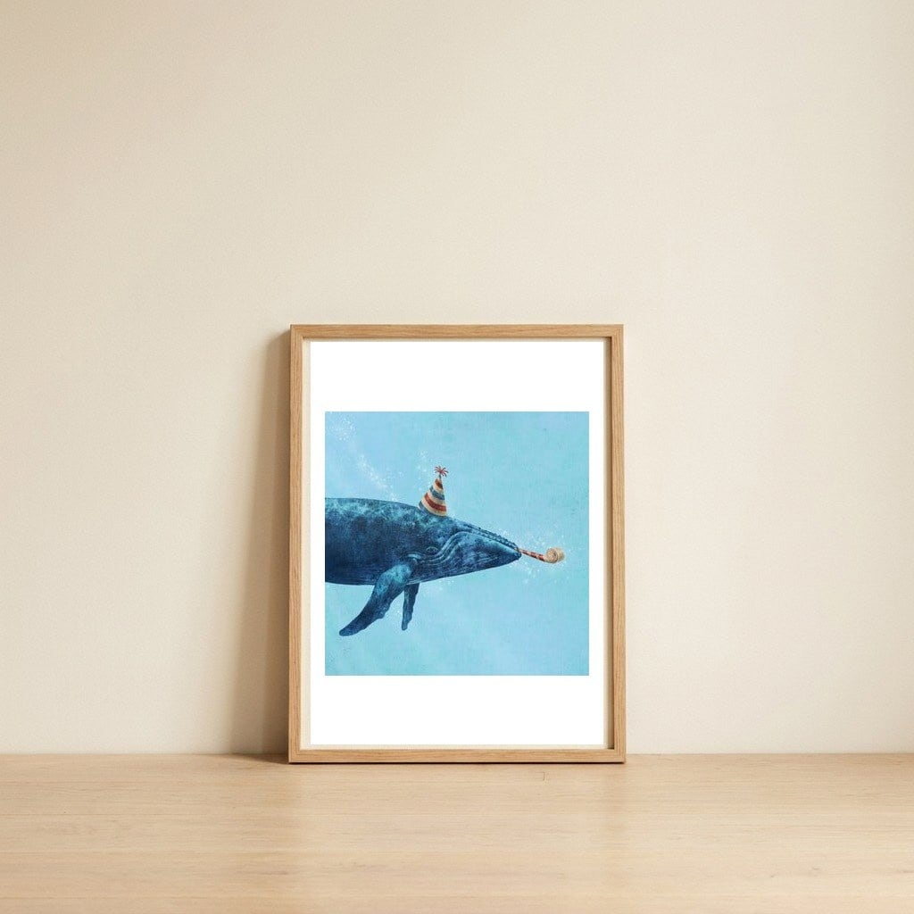 Part Whale — framed, leaning against the wall