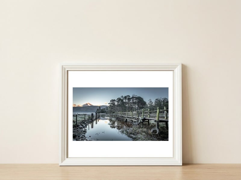  Derwent Water winters morning — framed, leaning against the wall