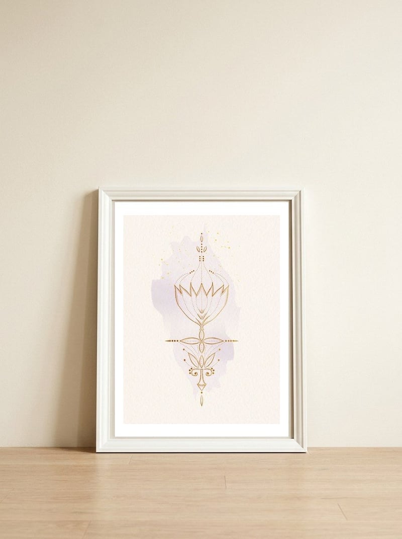 Spiritual Series: Lotus — framed, leaning against the wall