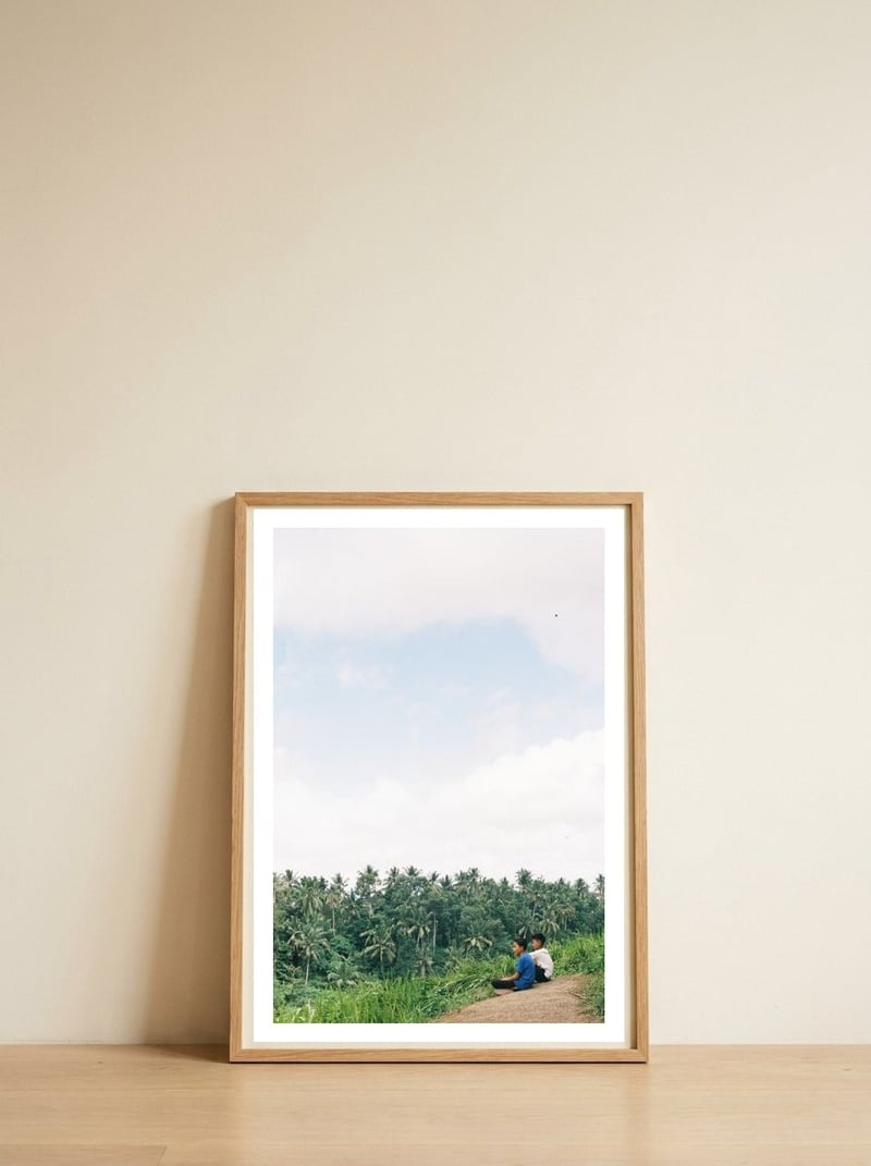 CHILDREN OF UBUD 2 — framed, leaning against the wall