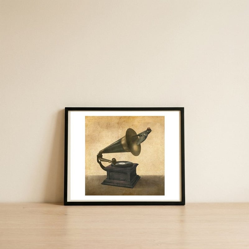 Vintage Songbird — framed, leaning against the wall