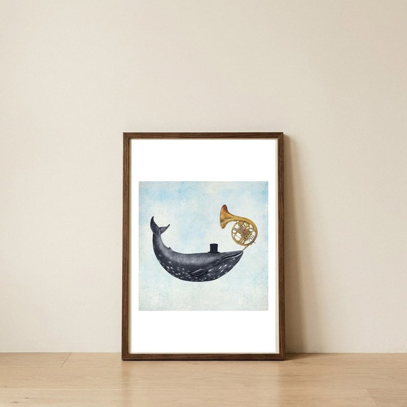Whale Song — framed, leaning against the wall