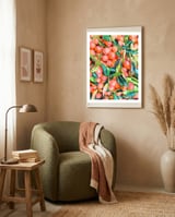 Fruit Garden, Tropical Forest Botanical Painting, Plants Vintage Nature  framed in a tender room thumbnail