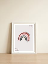 Smile Little One Rainbow Portrait — framed, leaning against the wall thumbnail