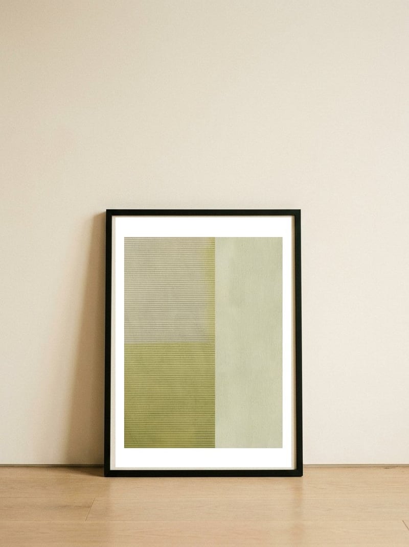 Cut Connections 2 — framed, leaning against the wall