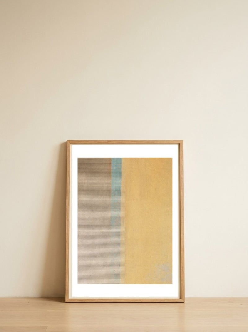 Cut Connections 3 — framed, leaning against the wall
