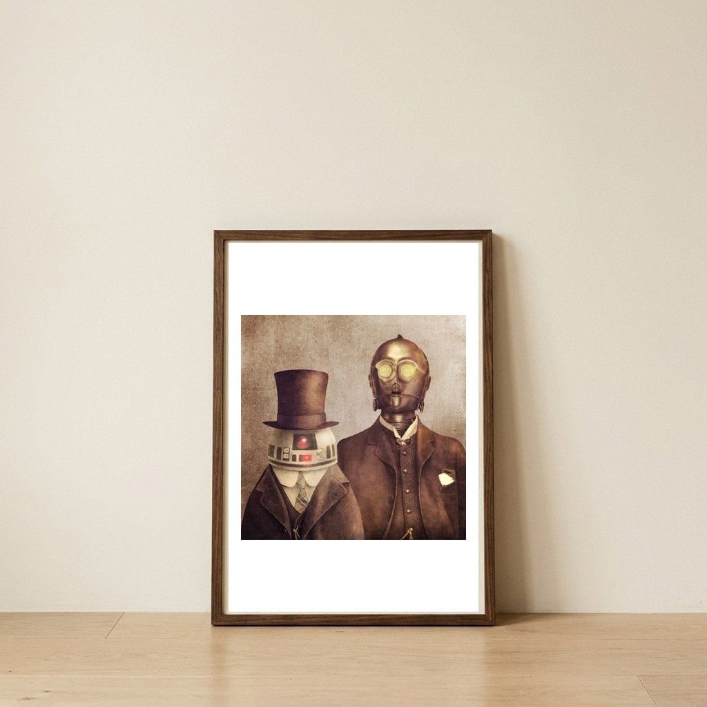 Victorian Robots — framed, leaning against the wall