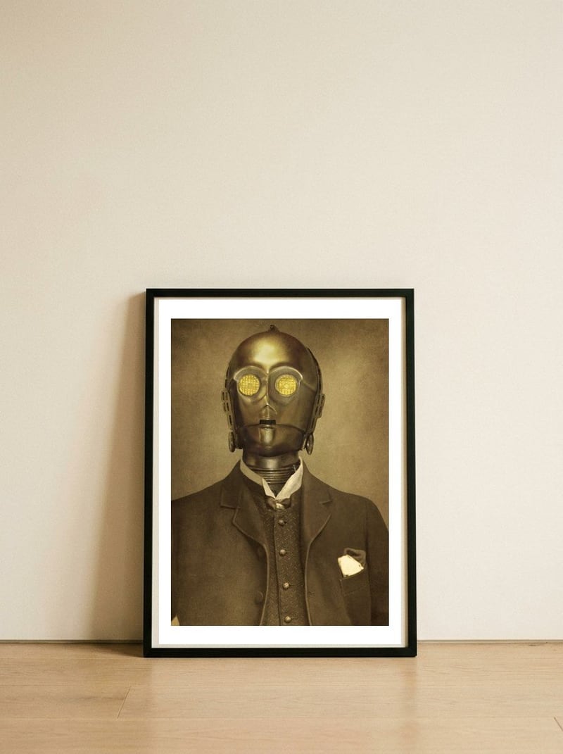 Baron Von 3 Po — framed, leaning against the wall
