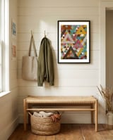 Triangles Kaleidoscope framed in a relaxed room thumbnail