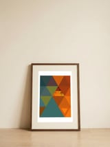 Triangles Colors City 2 — framed, leaning against the wall thumbnail