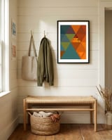 Triangles Colors City 2 framed in a relaxed room thumbnail