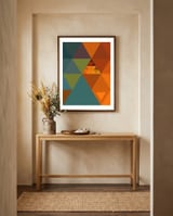 Triangles Colors City 2 framed in a welcoming room thumbnail