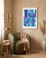 Geometric Triangles Ice framed in a tender room thumbnail