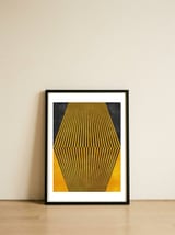 Geometric Soul Mates — framed, leaning against the wall thumbnail