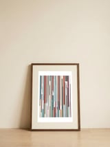 Geometric Rain — framed, leaning against the wall thumbnail