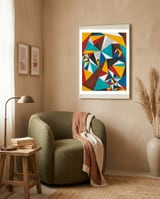 Geometric Mind 2 framed in a tender room thumbnail