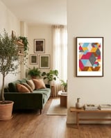 Geometric framed in a grounding room thumbnail