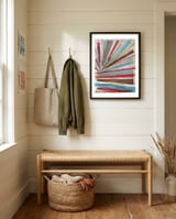 Geometric Freedom framed in a relaxed room thumbnail