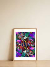 Geometric Dream — framed, leaning against the wall thumbnail