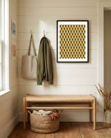 Geometric Cube Illusion 3 framed in a relaxed room thumbnail
