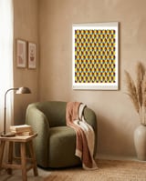 Geometric Cube Illusion 3 framed in a tender room thumbnail