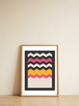 Geometric Chevron Colors 5 — framed, leaning against the wall thumbnail